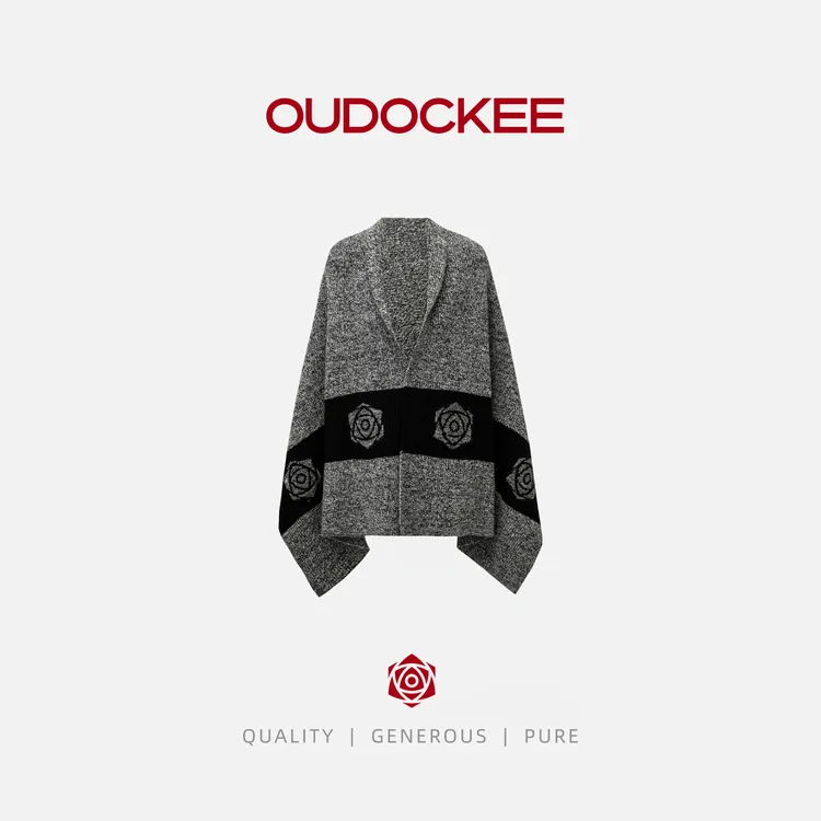 OUDOCKEE 鸥鸥 【绵羊毛】围巾披肩高级感时髦中长款 Y2503Y469T