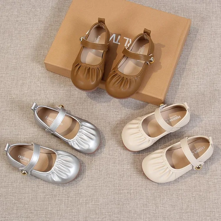 女童鞋子儿童公主小皮鞋2025新款夏季中大童女孩软底宝宝豆豆鞋潮