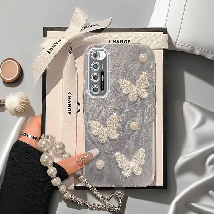 带镜头膜小米10S手机壳Mi10S软壳珍珠蝴蝶羽纱Xiaomi10s保护套