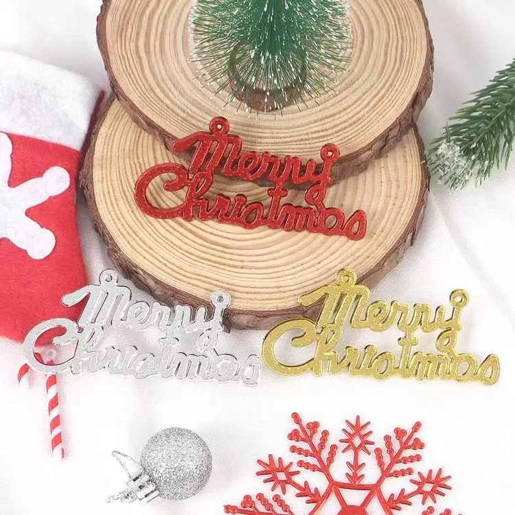 【30个】圣诞英文字母挂牌MerryChristmas圣诞花束装饰花艺包装资材