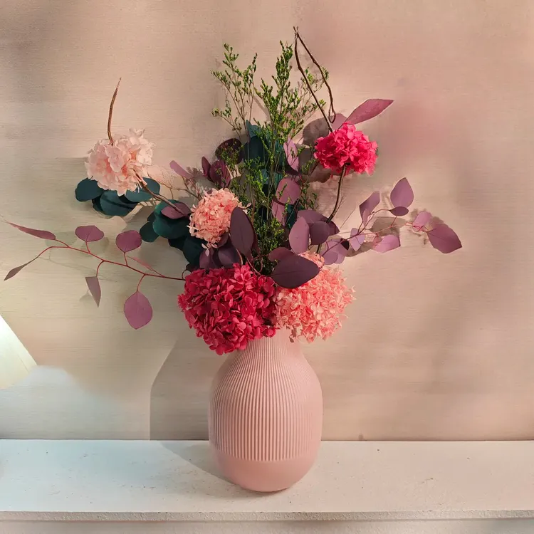 【粉黛嫣然】永生花绣球高级装饰花束轻奢摆件客厅玄关干花摆设