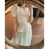【现货】LUOLUOZ【航海旅行】绝美假两件蝴蝶结设计长款连衣裙cc123