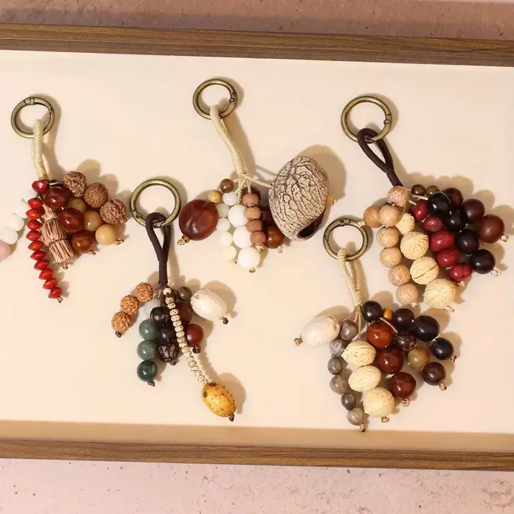 天然植物果壳包包挂件手工摇铃音疗挂铃背包挂饰森系疗愈风铃车挂
