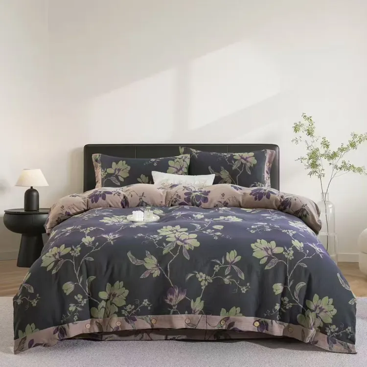 爆款--四件套60支A类母婴级全棉双层纱纱布双面正品宾馆床上