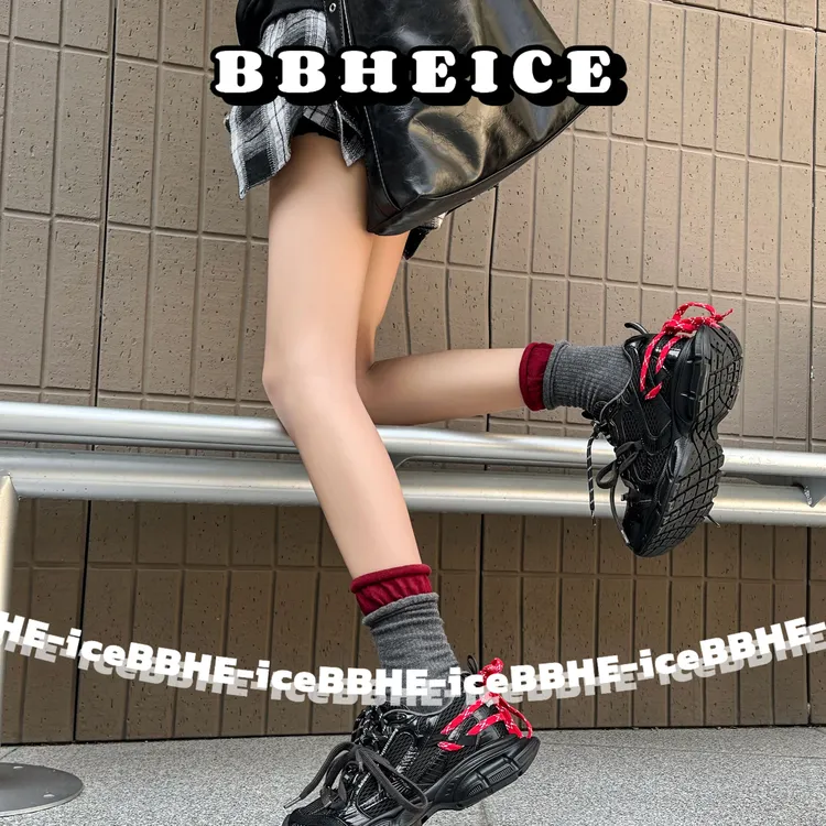 爆款老爹鞋时尚休闲鞋百搭女鞋秋季ol网面厚底黑色透气跑步