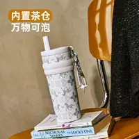 Yanis3新款保温杯高颜值便携随手杯316L不锈钢吸管水杯