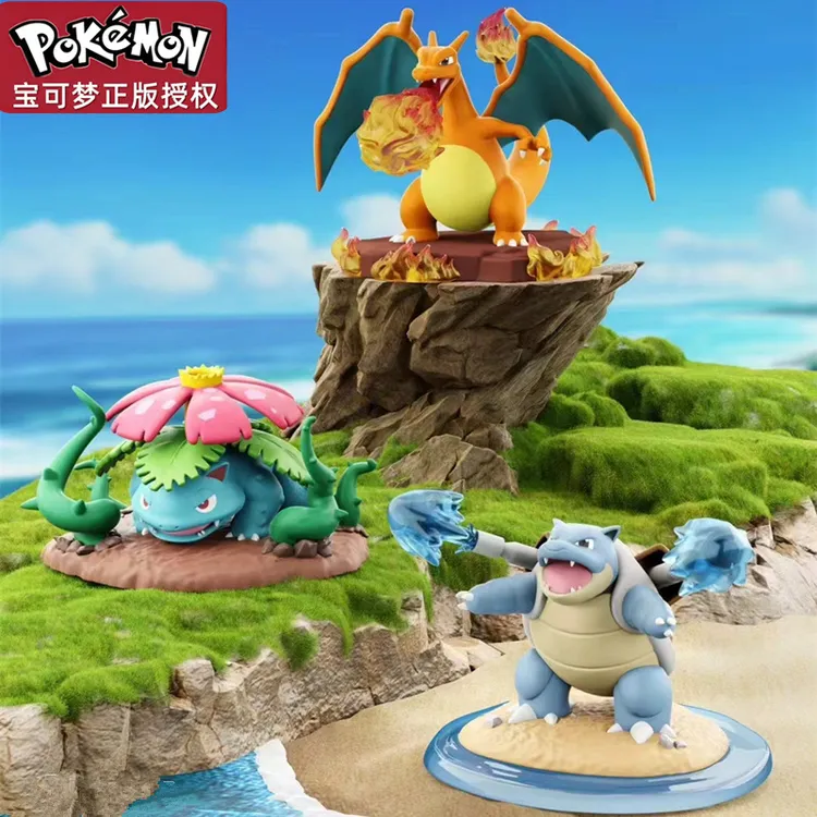 狼博旺正版宝可梦【决战时刻】爆款摆件喷火龙快龙桌面治愈系手办