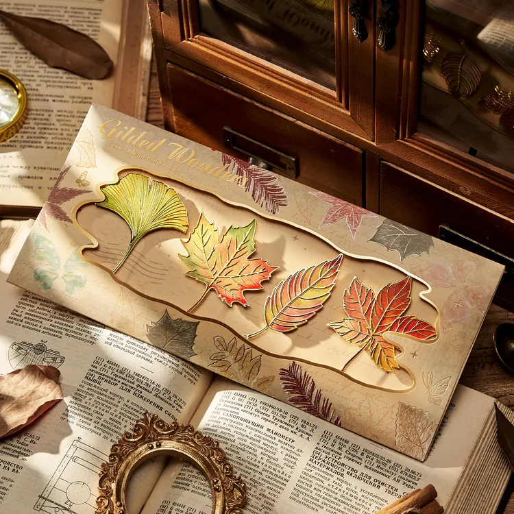 复古树叶金属书签精致高档学生毕业礼物高级感叶脉六年级毕业礼物