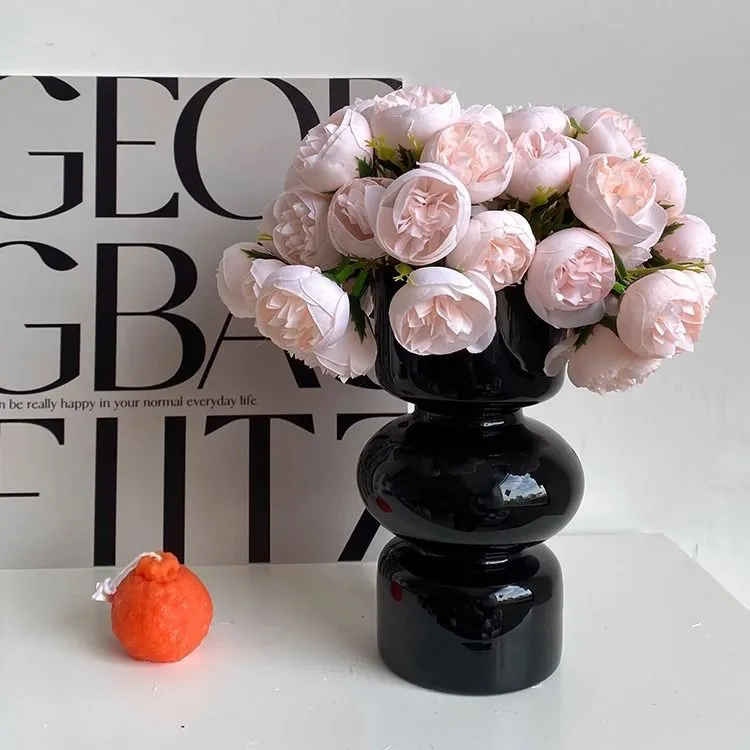 客厅卧室ins仿真花牡丹花花瓶摆件客厅餐桌花束卧室假花装饰品