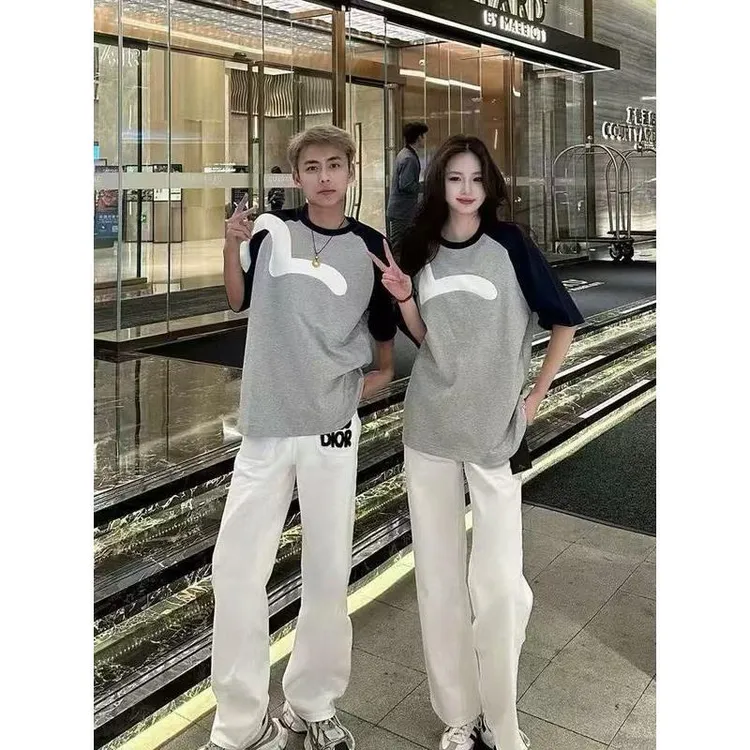 2025新款潮流夏季海鸥休闲新款圆领印花男女潮牌情侣短袖T恤爆款