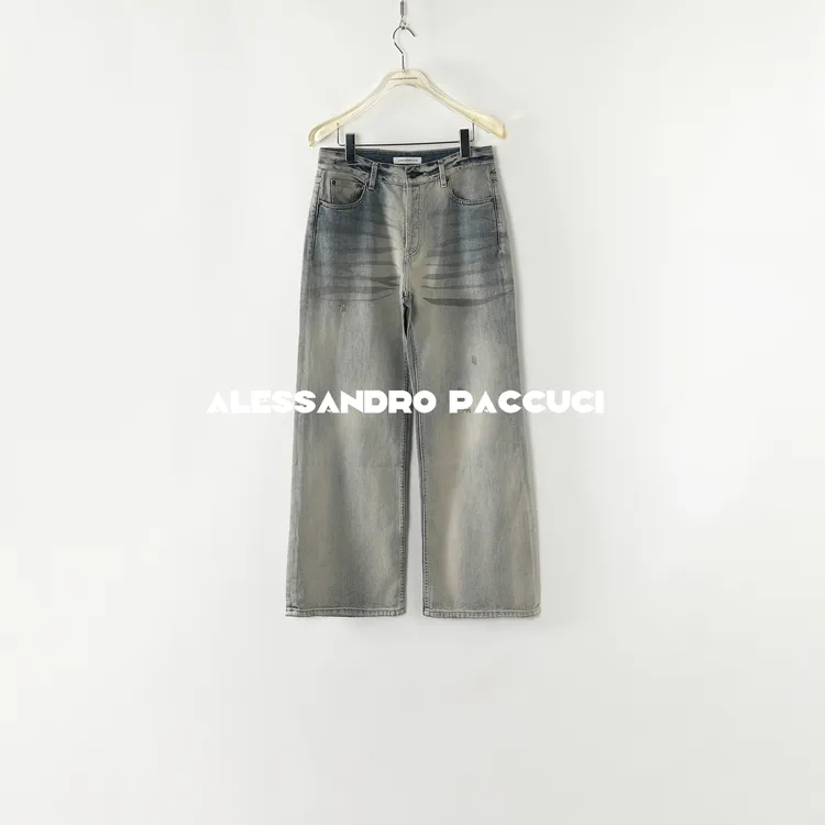 AP洛哥51008NK【旧集】100棉做旧磨破复古蓝色时尚百搭长裤牛仔裤