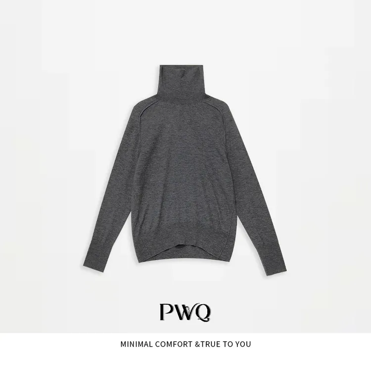 【王者毛衣】上衣100绵羊毛半高领长袖针织衫HY-25110801-DI