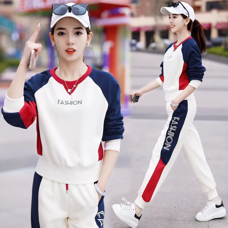 2025秋冬季女士运动服套装洋气减龄时髦休闲卫衣长袖长裤秋季宽松