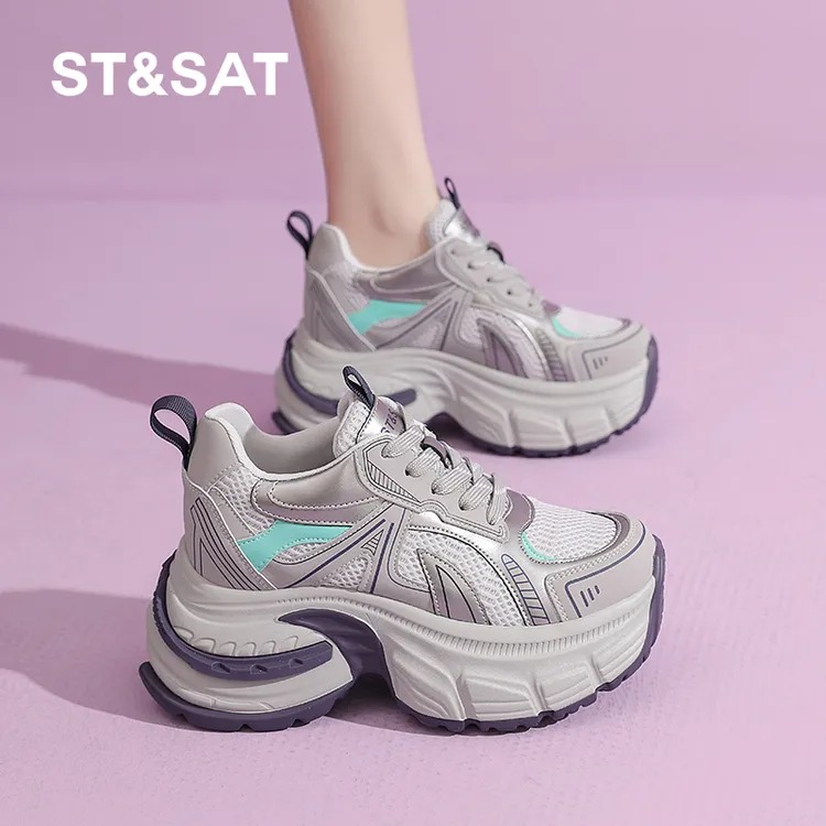 星期六内增高老爹鞋厚底轻便旅行鞋百搭运动休闲跑步鞋2026春季新