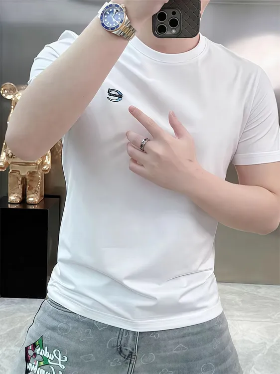 欧货重磅纯棉短袖T恤男士夏季新款时尚印花百搭潮流帅男休闲上衣