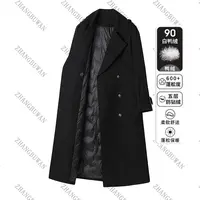 DENGDAHA2025新款90白鸭绒风衣羽绒服加厚冬季长款外套女