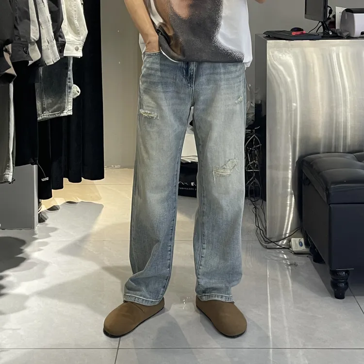 2025男士百搭直筒高街ins水洗牛仔裤裤子夏季薄款休闲裤美式夏季