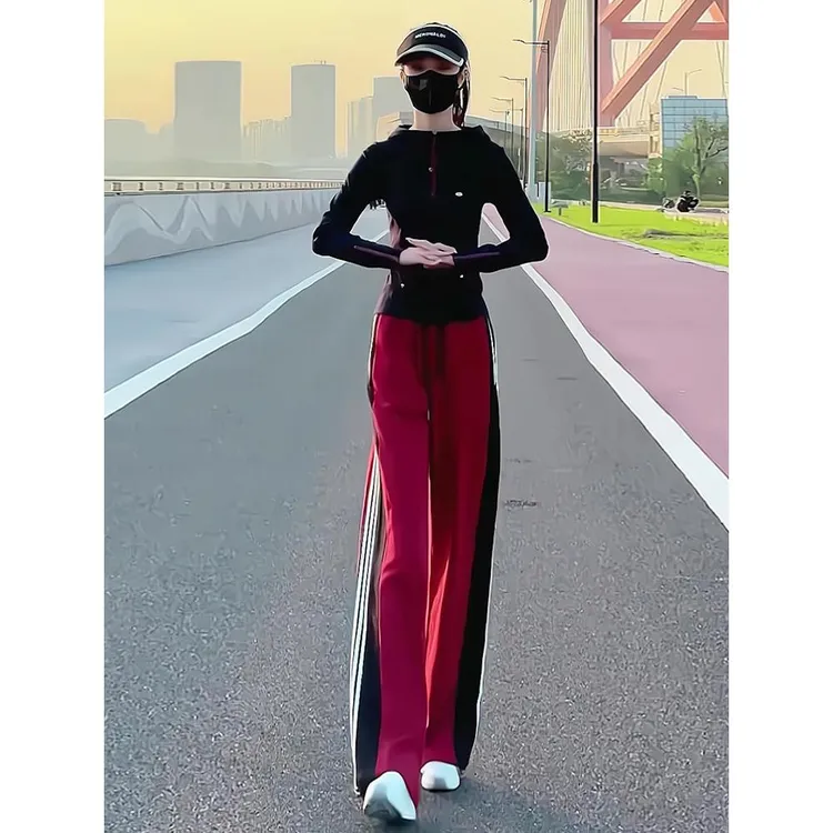 韩版休闲运动套装女秋季显瘦修身长袖T恤网红时尚炸街新款女装