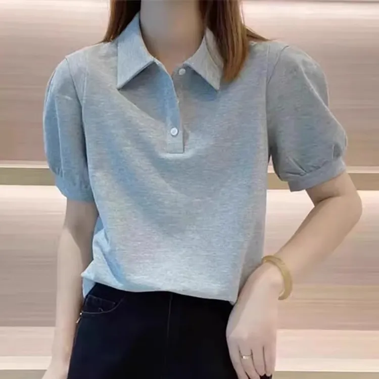 【活动】夏季学生翻领polo衫宽松辣妹新款时尚大码T恤女短袖大码薄