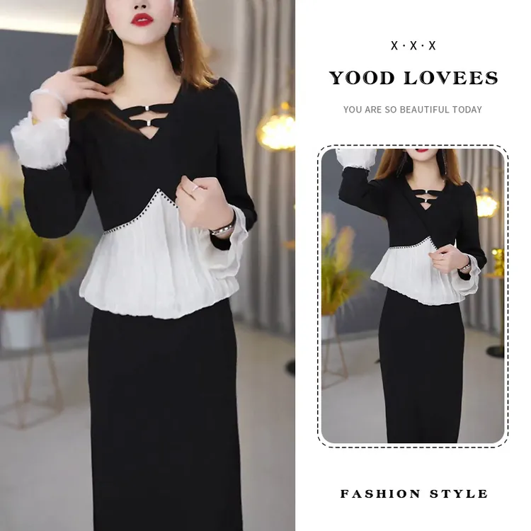 高档套装礼服裙2025早秋新款时尚洋气遮肉显瘦上衣半身裙两件套女