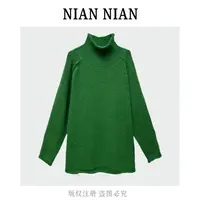 【知性静奢】年年2025新款冬季立领长袖百搭宽松时尚保暖针织衫