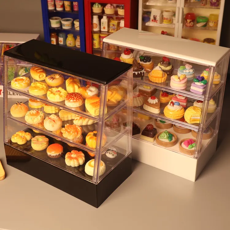 迷你玩具蛋糕甜品仿真柜微缩食玩过家家娃娃屋场景模型桌面小摆件