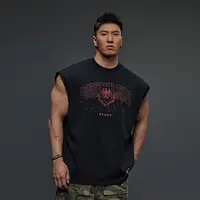 无畏东方无双破洞无袖背心显大男士健身运动夏季宽松肌肉街头硬核