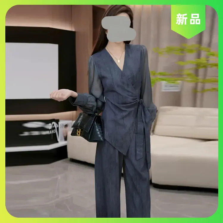 减龄两件套套装上衣气质阔腿裤穿搭2026年夏季新款时尚休闲女洋气