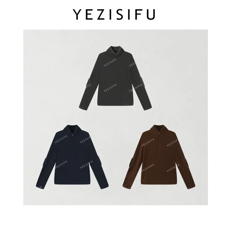 欧尼私服 2025冬季新款半拉链高领德绒加厚卫衣休闲上衣2510C6959