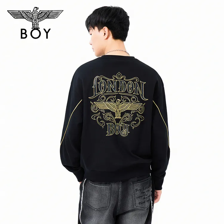 BOY LONDON中性款时尚潮流百搭通勤针织圆领套头卫衣N03047