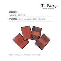 【红麻首发】经典麻格原厂红麻配牛皮护照卡片夹包