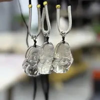 【怀晶堂】奶白晶佛公吊坠 多样性发一件 1553BB
