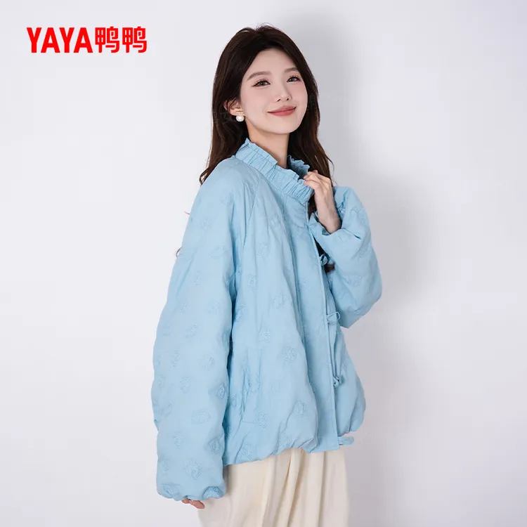 YAYA/鸭鸭【冰淇淋系列1.0】90绒羽绒服女短四叶草ins风YE5B606941E