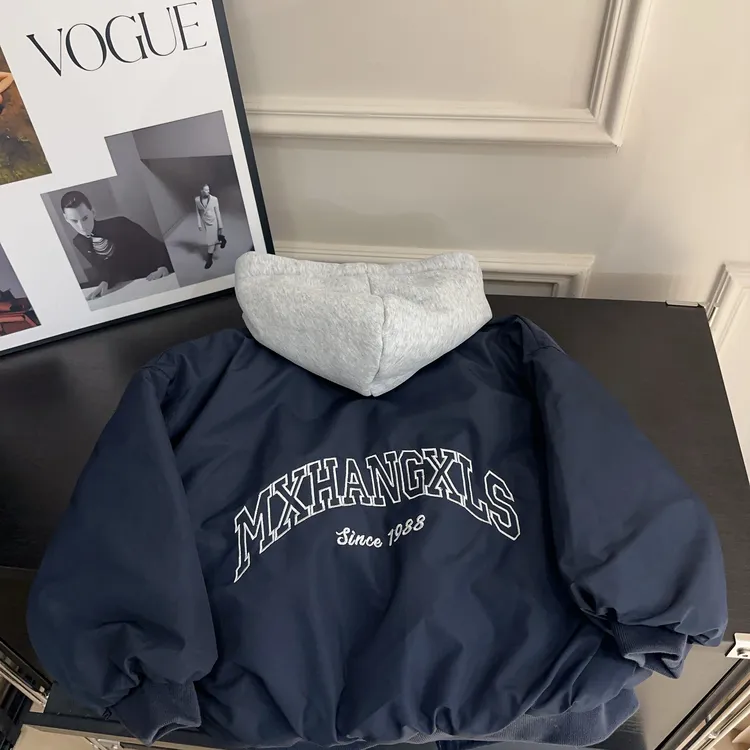 【两个小盆友】秋冬韩版休闲假两件连帽棒球服男女童棉服外套883536