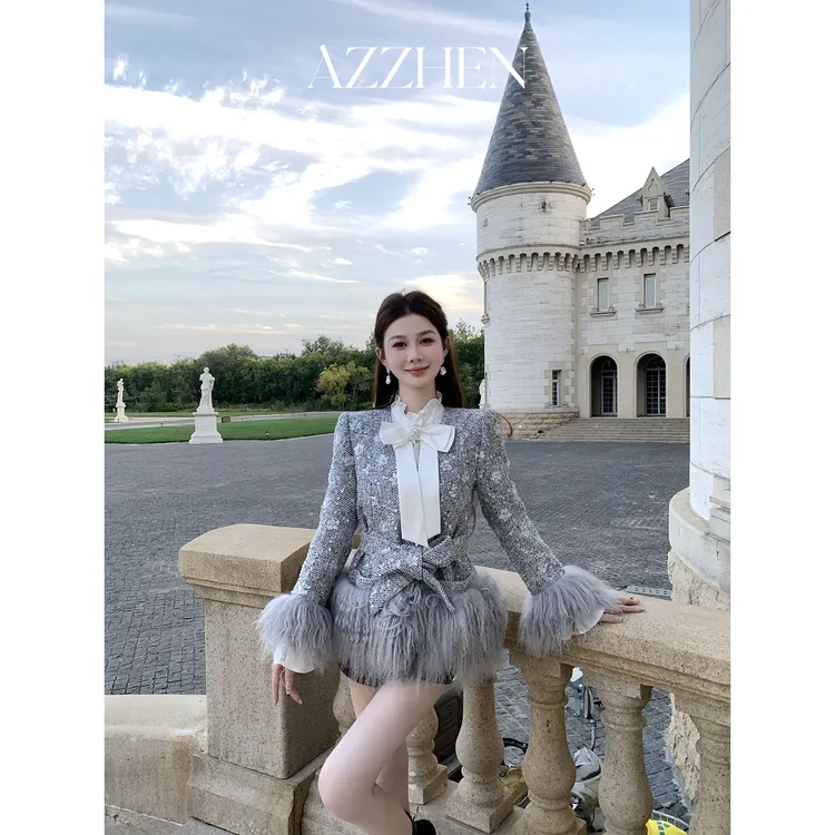 AZZHEN一周年10/18 -10/20【闪羽华裳】绵羊毛亮片上衣AZ5OOW10-OW