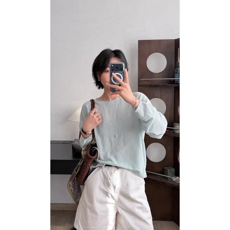 苏安家|“细支和纸纱” 一体机无缝22支和纸纱针织衫
