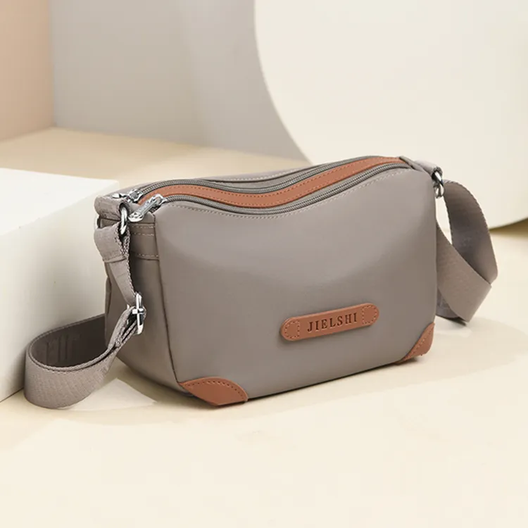 女包时尚百搭斜挎包简约休闲牛津布枕头包中年妈妈包单肩包6-051