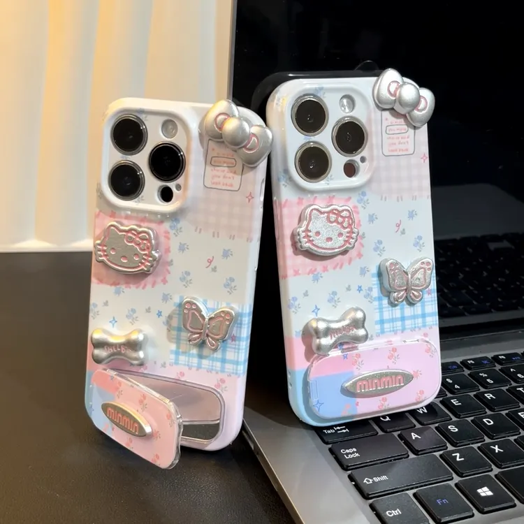 雅天立碎花拼接KT适用苹果16手机壳iPhone13华为P70vivoppo小米15