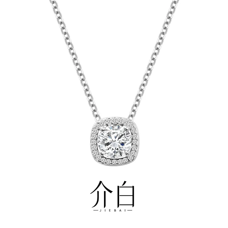 铜合金锆石项链 七夕礼 方糖公主简约欧若精灵风项链