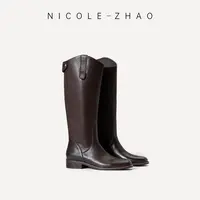 【贵姐NICOLE】设计师款时尚百搭经典马皮靴子5NXZ067