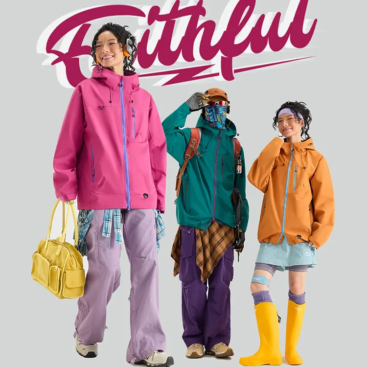 多巴胺色系情侣款冲锋衣山系户外登山服冲锋衣休闲连帽外套x7870