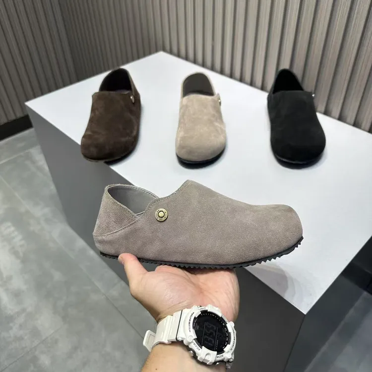 透气休闲低帮懒人鞋软底轻便时尚休闲鞋户外通勤一脚蹬舒适鞋 paq