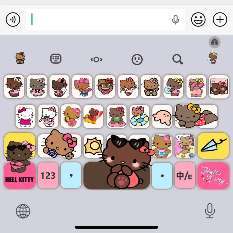 沙滩黑皮kt盲打/ios苹果安卓百度输入法皮肤键盘白肚皮双系统双色