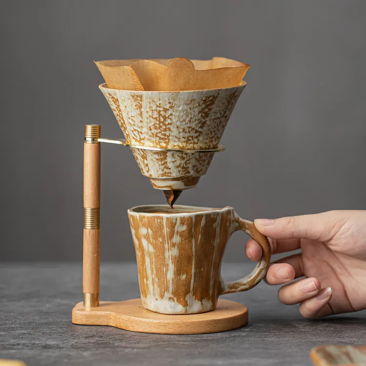 手冲咖啡杯2025新款特别好看的高级感日式复古家用的陶瓷杯马克杯