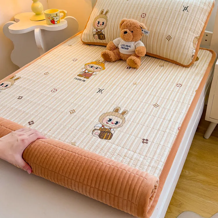 一面全棉一面牛奶绒床单人学生宿舍冬季加绒加厚保暖床盖亲肤柔软