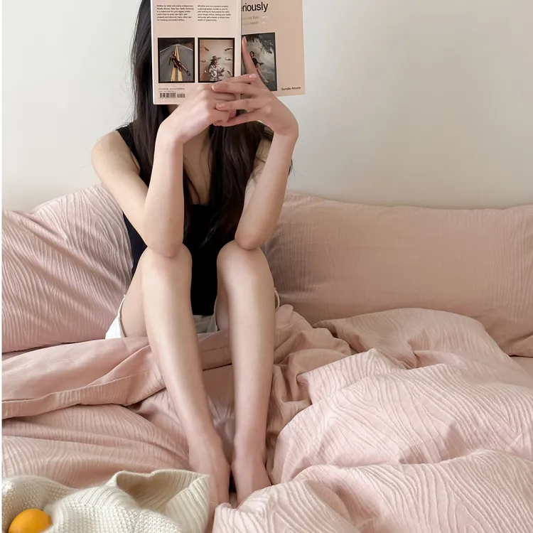 树纹母婴A类全棉纯棉四件套轻奢提花南通工厂直发适合裸睡家用