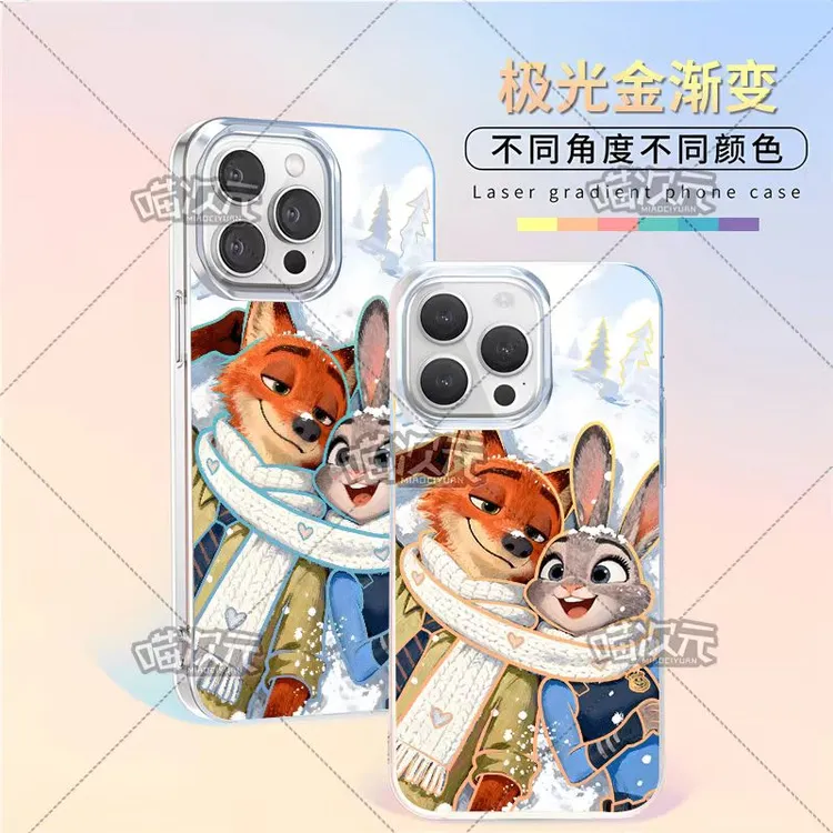 雪地尼克朱迪适用于苹果17华为vivo一加iPhone小米红米极光手机壳