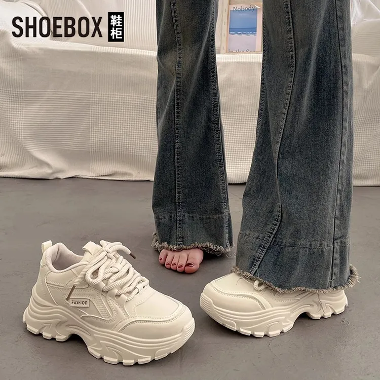 SHOEBOX鞋柜鞋柜厚底百搭老爹鞋女2025春季超火爆款休闲运动鞋