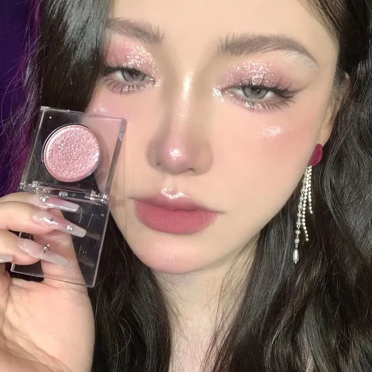 牛郎织女单色眼影亮片闪片珠光提亮爆闪细亮晶晶月光高光平替日常