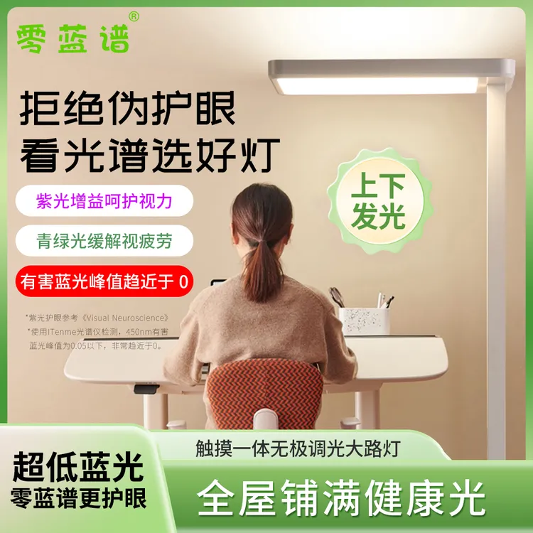 零蓝谱护眼落地大台灯触屏款大路灯上下发光立式儿童学习写字台灯